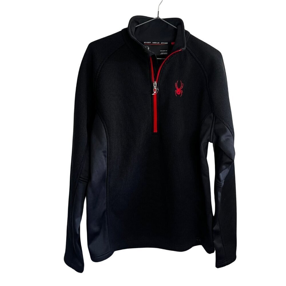 Spyder Black Outbound Breathable Athletic Fleece Half-Zip Pullover Sweatshirt